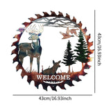 Maxbell Iron Wall Hanging Ornament Indoor Living Room Gift Collectible Elk Sculpture Style B