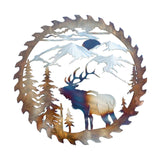 Maxbell Iron Wall Hanging Ornament Indoor Living Room Gift Collectible Elk Sculpture Style C
