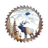 Maxbell Iron Wall Hanging Ornament Indoor Living Room Gift Collectible Elk Sculpture Style C
