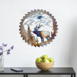 Maxbell Iron Wall Hanging Ornament Indoor Living Room Gift Collectible Elk Sculpture Style C
