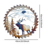 Maxbell Iron Wall Hanging Ornament Indoor Living Room Gift Collectible Elk Sculpture Style C
