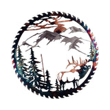 Maxbell Iron Wall Hanging Ornament Indoor Living Room Gift Collectible Elk Sculpture Style D