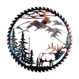 Maxbell Iron Wall Hanging Ornament Indoor Living Room Gift Collectible Elk Sculpture Style D