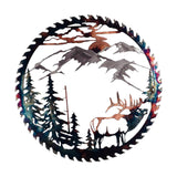 Maxbell Iron Wall Hanging Ornament Indoor Living Room Gift Collectible Elk Sculpture Style D