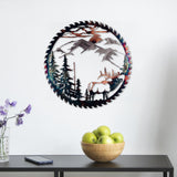 Maxbell Iron Wall Hanging Ornament Indoor Living Room Gift Collectible Elk Sculpture Style D