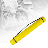 Maxbell Extendable Poster Tube Poster Carrying Case for Blueprints Drafting Drawings Yellow