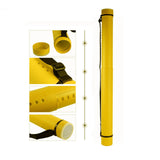Maxbell Extendable Poster Tube Poster Carrying Case for Blueprints Drafting Drawings Yellow