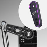 Maxbell Metal 25T Servo Arm Sturdy Replace RC Accessories for RC Hobby Car DIY Accs Black and Violet