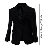 Maxbell 1/6 Scale Figure Clothes Suit Coat Mini Fashion for 12inch Male Dolls Figure Black