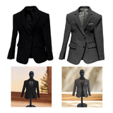 Maxbell 1/6 Scale Figure Clothes Suit Coat Mini Fashion for 12inch Male Dolls Figure Black