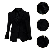 Maxbell 1/6 Scale Figure Clothes Suit Coat Mini Fashion for 12inch Male Dolls Figure Black