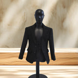 Maxbell 1/6 Scale Figure Clothes Suit Coat Mini Fashion for 12inch Male Dolls Figure Black
