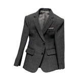 Maxbell 1/6 Scale Figure Clothes Suit Coat Mini Fashion for 12inch Male Dolls Figure Gray