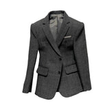 Maxbell 1/6 Scale Figure Clothes Suit Coat Mini Fashion for 12inch Male Dolls Figure Gray