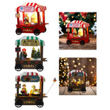 Maxbell Christmas Scene Snow House Scene Decoration Glowing Miniature Resin Ornament Commissary