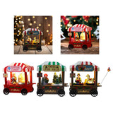 Maxbell Christmas Scene Snow House Scene Decoration Glowing Miniature Resin Ornament Commissary