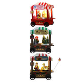 Maxbell Christmas Scene Snow House Scene Decoration Glowing Miniature Resin Ornament Commissary