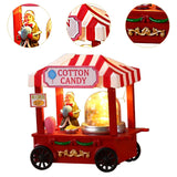 Maxbell Christmas Scene Snow House Scene Decoration Glowing Miniature Resin Ornament Commissary