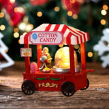 Maxbell Christmas Scene Snow House Scene Decoration Glowing Miniature Resin Ornament Commissary