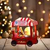 Maxbell Christmas Scene Snow House Scene Decoration Glowing Miniature Resin Ornament Commissary