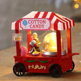 Maxbell Christmas Scene Snow House Scene Decoration Glowing Miniature Resin Ornament Commissary