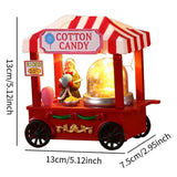 Maxbell Christmas Scene Snow House Scene Decoration Glowing Miniature Resin Ornament Commissary