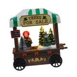 Maxbell Christmas Scene Snow House Scene Decoration Glowing Miniature Resin Ornament Xmas Tree