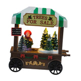 Maxbell Christmas Scene Snow House Scene Decoration Glowing Miniature Resin Ornament Xmas Tree
