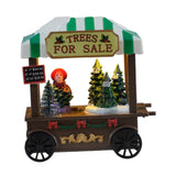 Maxbell Christmas Scene Snow House Scene Decoration Glowing Miniature Resin Ornament Xmas Tree