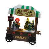 Maxbell Christmas Scene Snow House Scene Decoration Glowing Miniature Resin Ornament Xmas Tree