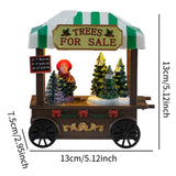 Maxbell Christmas Scene Snow House Scene Decoration Glowing Miniature Resin Ornament Xmas Tree