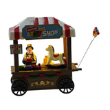 Maxbell Christmas Scene Snow House Scene Decoration Glowing Miniature Resin Ornament Toy Shop