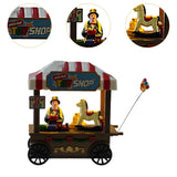 Maxbell Christmas Scene Snow House Scene Decoration Glowing Miniature Resin Ornament Toy Shop