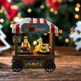 Maxbell Christmas Scene Snow House Scene Decoration Glowing Miniature Resin Ornament Toy Shop