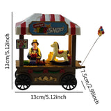 Maxbell Christmas Scene Snow House Scene Decoration Glowing Miniature Resin Ornament Toy Shop