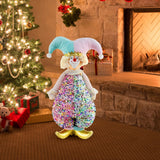 Maxbell Christmas Clown Doll Arts Handmade for Parties Window Display Christmas Gift M