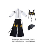 Maxbell 1/6 Shirt and Hanfu Skirt Cosplay Outfit for 12'' inch Female Action Figures