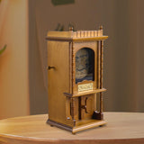 Maxbell Wooden Engraved Music Box Hand Crank for Spring Festival Wedding Anniversary