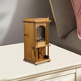 Maxbell Wooden Engraved Music Box Hand Crank for Spring Festival Wedding Anniversary