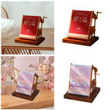 Maxbell 2025 Desk Calendar Hand Cranked Mechanical Calendar for Office New Year Home red