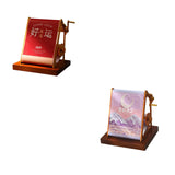 Maxbell 2025 Desk Calendar Hand Cranked Mechanical Calendar for Office New Year Home red