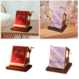 Maxbell 2025 Desk Calendar Hand Cranked Mechanical Calendar for Office New Year Home red