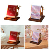 Maxbell 2025 Desk Calendar Hand Cranked Mechanical Calendar for Office New Year Home red
