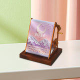 Maxbell 2025 Desk Calendar Hand Cranked Mechanical Calendar for Office New Year Home violet