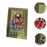 Maxbell Chinese Amulet Card Protection Religious Card Alloy Luck Card Feng Shui Card