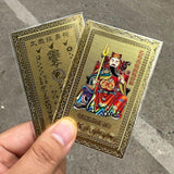 Maxbell Chinese Amulet Card Protection Religious Card Alloy Luck Card Feng Shui Card