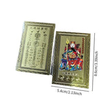 Maxbell Chinese Amulet Card Protection Religious Card Alloy Luck Card Feng Shui Card