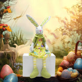 Maxbell Bunny Figurine Ornament Cute Stuffed Animal Toy for Easter Holiday Bookshelf girls