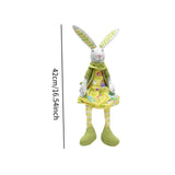 Maxbell Bunny Figurine Ornament Cute Stuffed Animal Toy for Easter Holiday Bookshelf girls