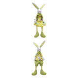 Maxbell Bunny Figurine Ornament Cute Stuffed Animal Toy for Easter Holiday Bookshelf girls